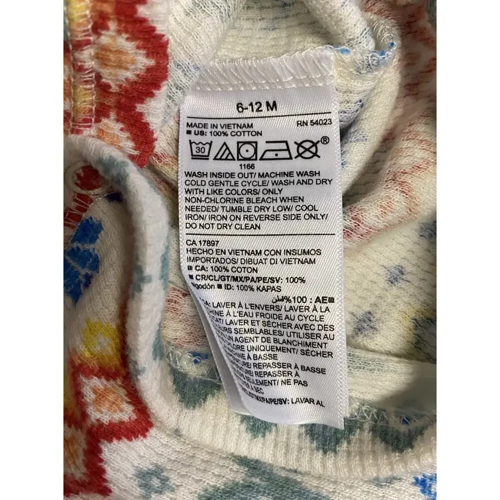 Old Navy Waffle Knit Winter Bodysuit Girls Size 6-12 Months
